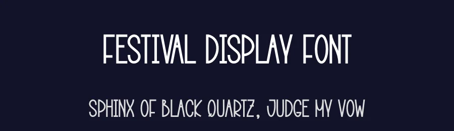 Festival Display Font by creativeletter — Display Font — thumbnail 2