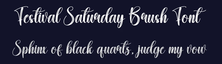 Festival Saturday Brush Font by creativeletter — Script Handwritten Font — thumbnail 2