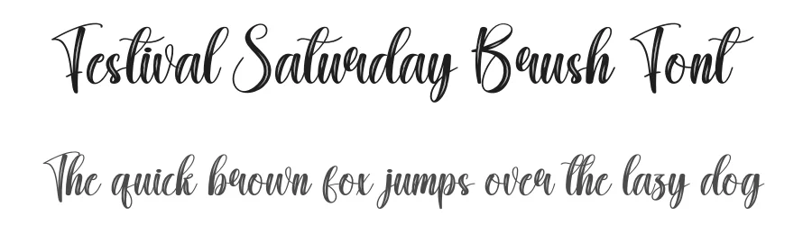 Festival Saturday Brush Font by creativeletter — Script Handwritten Font