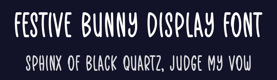 Festive Bunny Display Font by Craftedtype — Decorative Font — thumbnail 2