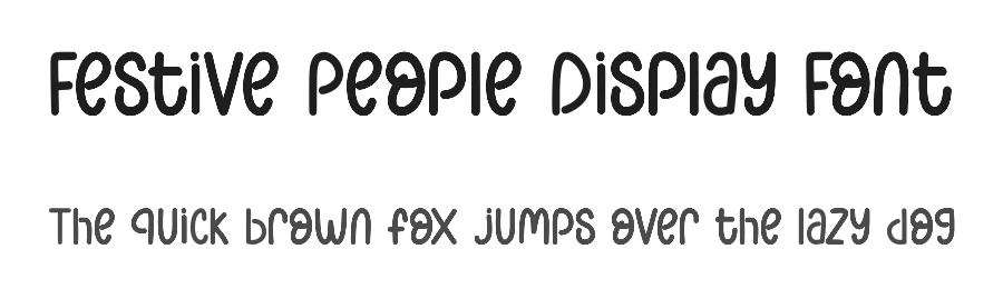 Festive People Display Font by Craftedtype — Decorative Font