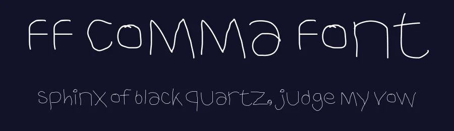 FF Comma Font by ffeeaarr — Decorative Font — thumbnail 2