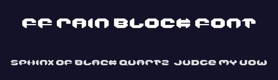 FF Rain Block Font by ffeeaarr — Decorative Font — thumbnail 2