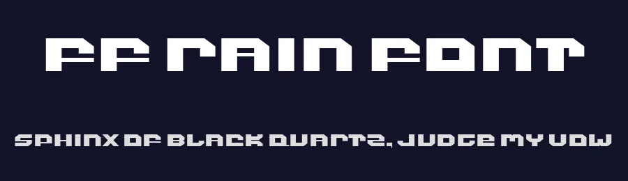 FF Rain Font by ffeeaarr — Display Font — thumbnail 2
