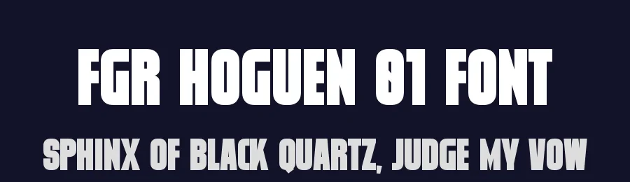 Fgr Hoguen 01 Font by Fallengraphic — Sans Serif Font — thumbnail 2