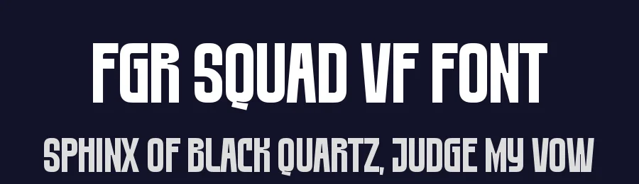 FGR Squad VF Font by FallenGraphic Studio — Sans Serif Font — thumbnail 2