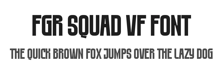 FGR Squad VF Font by FallenGraphic Studio — Sans Serif Font