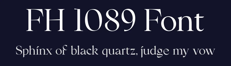 FH 1089 Font by Fatih Hardal — Serif Font — thumbnail 2