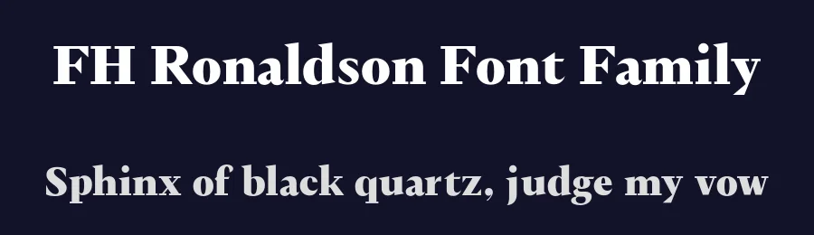 FH Ronaldson Font Family by Fatih Hardal — Serif Font — thumbnail 2