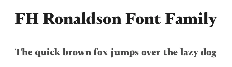 FH Ronaldson Font Family by Fatih Hardal — Serif Font