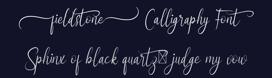 Fieldstone Calligraphy Font by CalligraphyFonts.net — Script Handwritten Font — thumbnail 2
