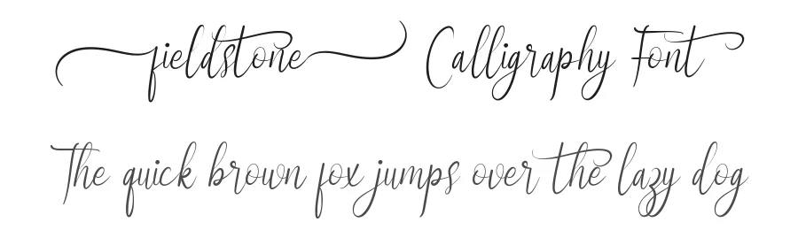 Fieldstone Calligraphy Font by CalligraphyFonts.net — Script Handwritten Font