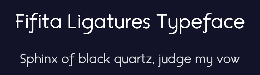 Fifita Ligatures Typeface by Kolcsar Zsolt — Sans Serif Font — thumbnail 2