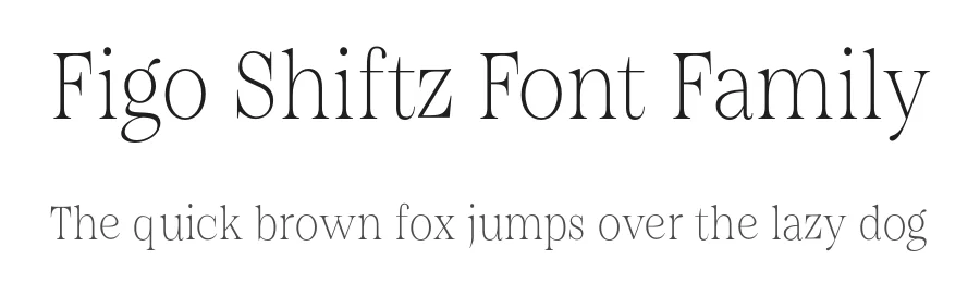 Figo Shiftz Font Family by Propertype — Serif Font