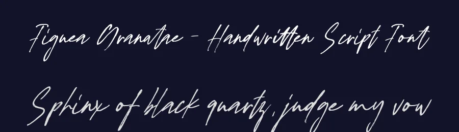 Figuea Granatae – Handwritten Script Font by rvandtype — Script Handwritten Font — thumbnail 2