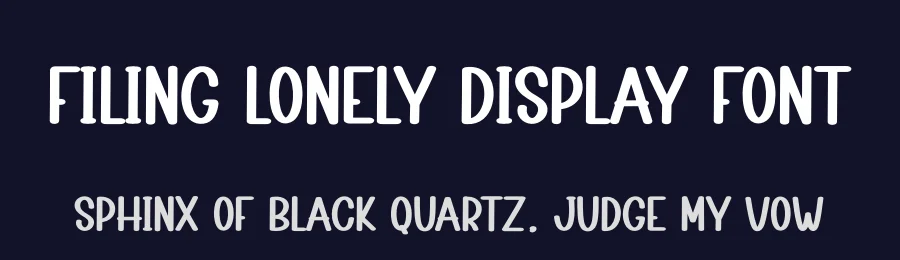 Filing Lonely Display Font by andikastudio — Display Font — thumbnail 2