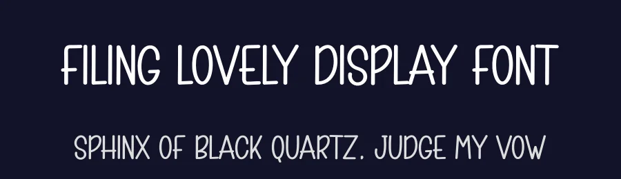 Filing Lovely Display Font by creativeletter — Display Font — thumbnail 2