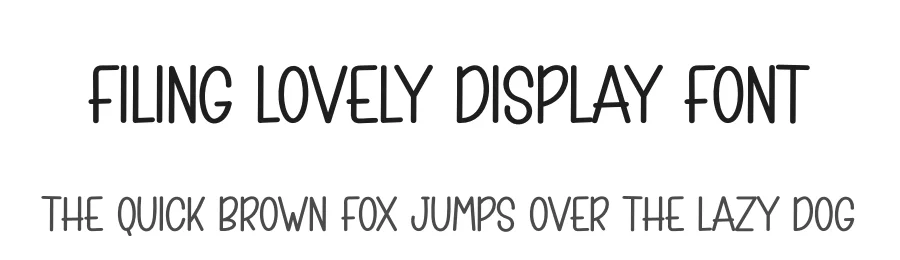 Filing Lovely Display Font by creativeletter — Display Font
