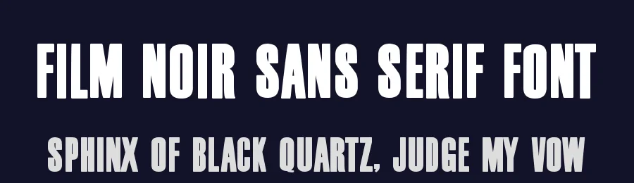 Film Noir Sans Serif Font by Joe Dawson — Sans Serif Font — thumbnail 2