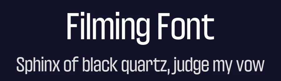 Filming Font by RajeshRajput — Display Font — thumbnail 2