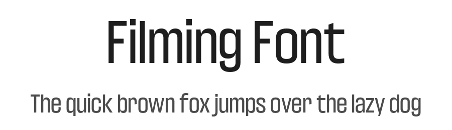 Filming Font by RajeshRajput — Display Font