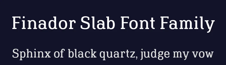 Finador Slab Font Family by Julien Fincker — Slab Serif Font — thumbnail 2
