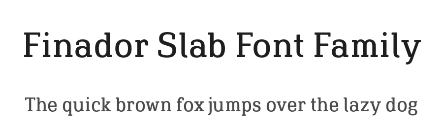 Finador Slab Font Family by Julien Fincker — Slab Serif Font
