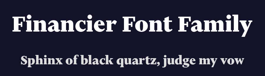 Financier Font Family by Klim Type Foundry — Serif Font — thumbnail 2