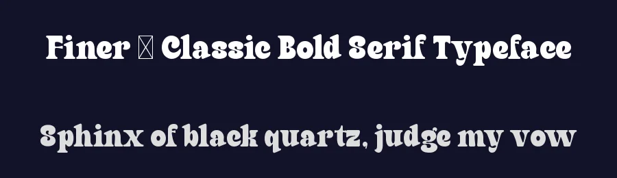 Finer – Classic Bold Serif Typeface by Maiko Hatta — Decorative Font — thumbnail 2