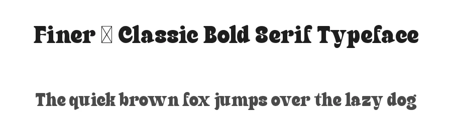Finer – Classic Bold Serif Typeface by Maiko Hatta — Decorative Font