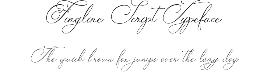 Fingline Script Typeface by imiftype — Script Handwritten Font