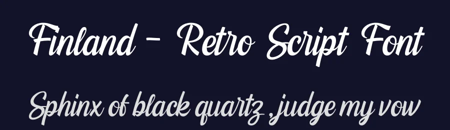 Finland – Retro Script Font by timelesstype.co — Display Font — thumbnail 2
