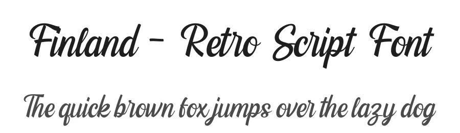 Finland – Retro Script Font by timelesstype.co — Display Font