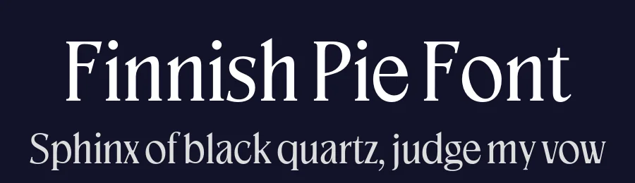 Finnish Pie Font by Teo Tuominen — Sans Serif Font — thumbnail 2