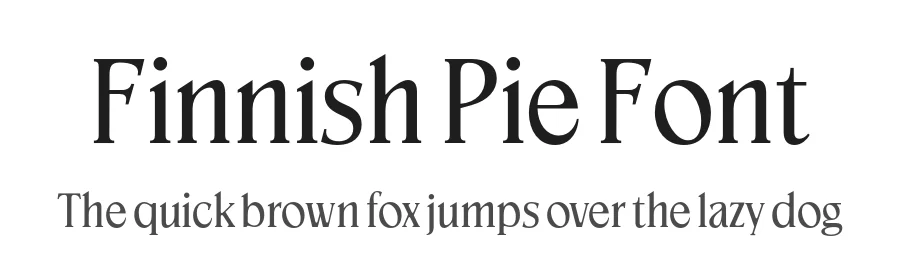 Finnish Pie Font by Teo Tuominen — Sans Serif Font