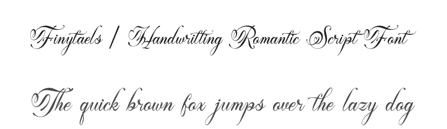 Finytaels | Handwritting Romantic Script Font by Gracetypestudio — Script Handwritten Font