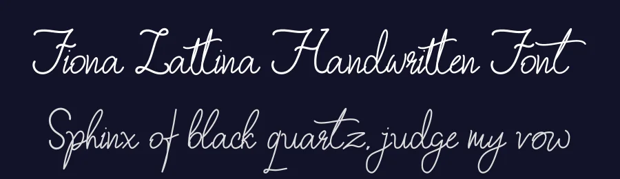 Fiona Lattina Handwritten Font by Kotak Kuning — Script Handwritten Font — thumbnail 2