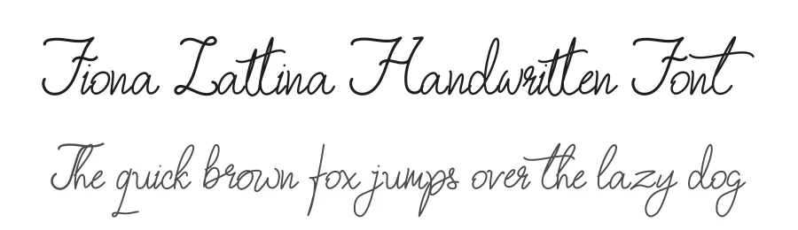 Fiona Lattina Handwritten Font by Kotak Kuning — Script Handwritten Font
