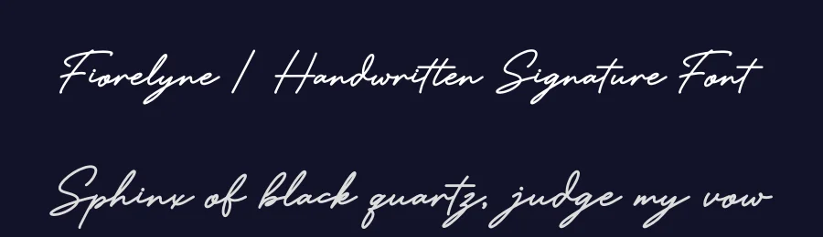 Fiorelyne | Handwritten Signature Font by Gracetypestudio — Script Handwritten Font — thumbnail 2