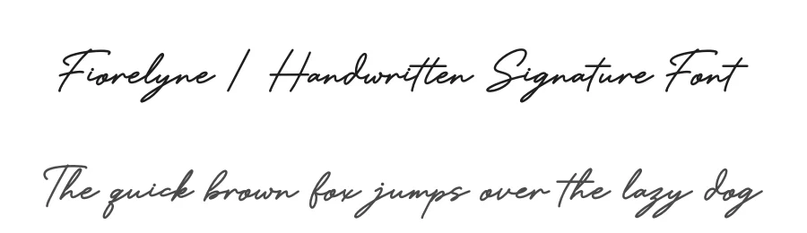 Fiorelyne | Handwritten Signature Font by Gracetypestudio — Script Handwritten Font