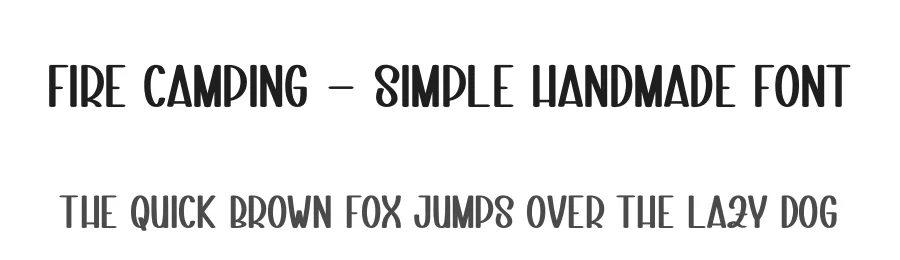 Fire Camping – Simple Handmade Font by andikastudio — Display Font