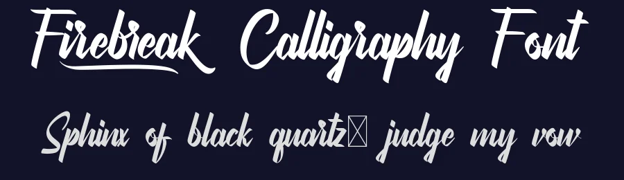 Firebreak Calligraphy Font by CalligraphyFonts.net — Script Handwritten Font — thumbnail 2