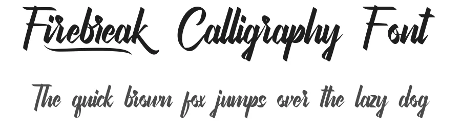 Firebreak Calligraphy Font by CalligraphyFonts.net — Script Handwritten Font