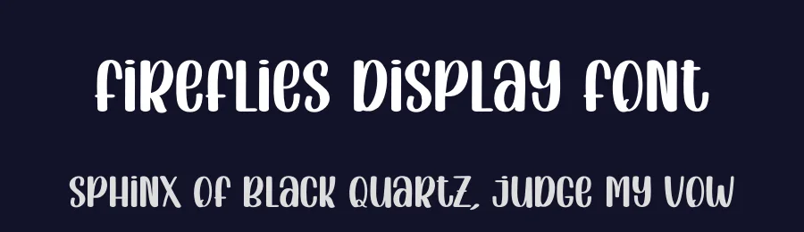 Fireflies Display Font by creativeletter — Display Font — thumbnail 2