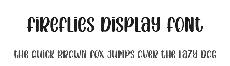 Fireflies Display Font by creativeletter — Display Font