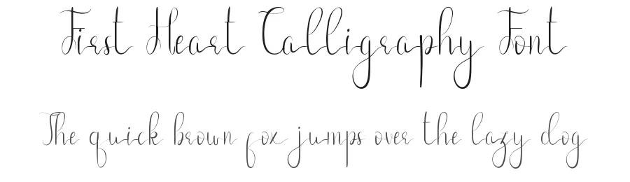 First Heart Calligraphy Font by edricstudio — Script Handwritten Font