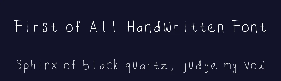 First of All Handwritten Font by haffiidr — Script Handwritten Font — thumbnail 2