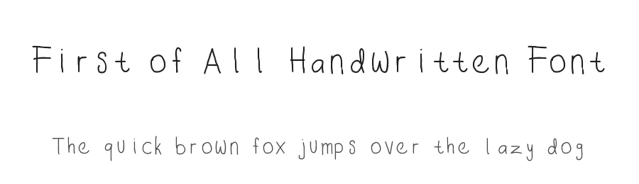 First of All Handwritten Font by haffiidr — Script Handwritten Font