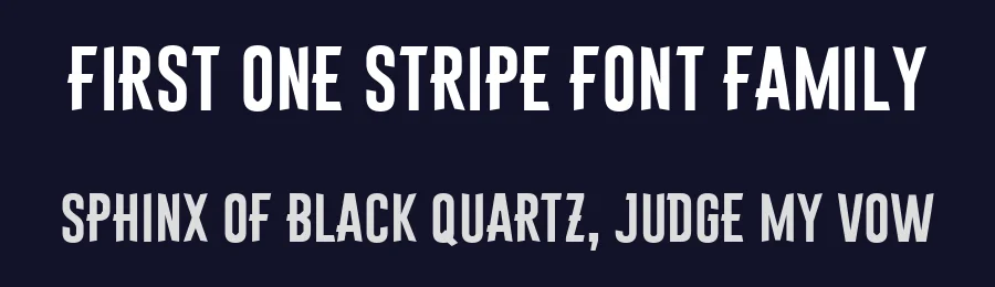 First One Stripe Font Family by D' Astakhov — Display Font — thumbnail 2
