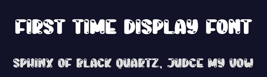First Time Display Font by creativeletter — Display Font — thumbnail 2